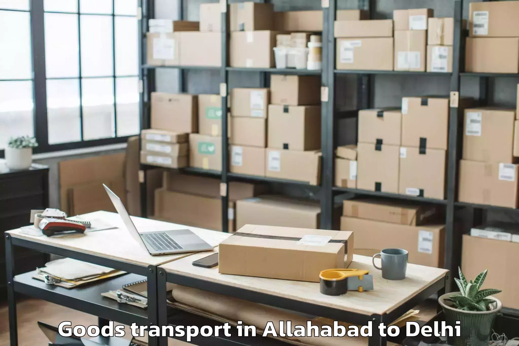 Book Your Allahabad to Parsvnath Mall Akshardham Goods Transport Today